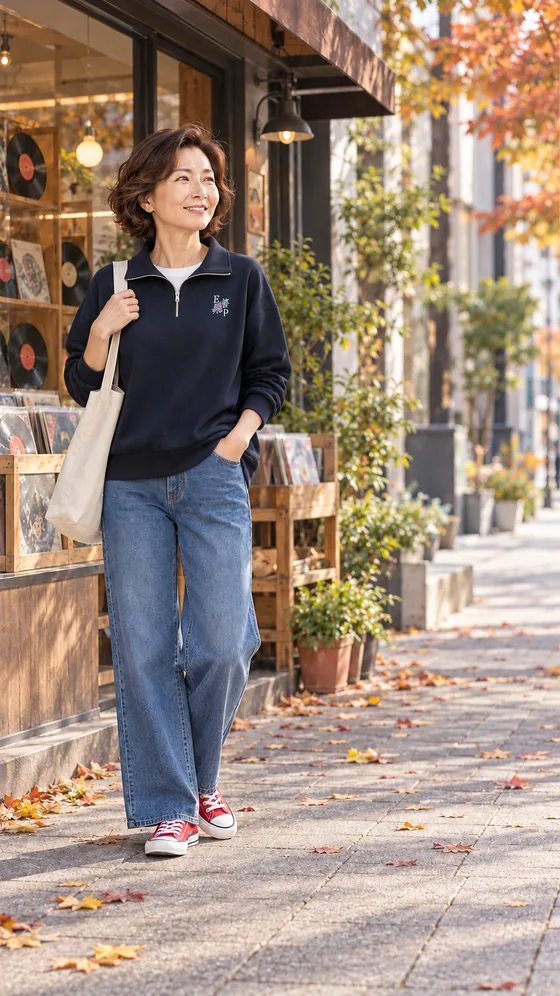 50대도 자연스럽게 소화하는 20대 캐주얼룩